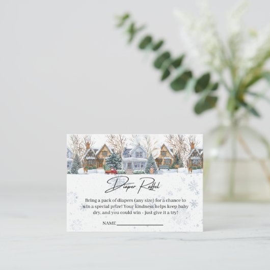 It takes a Village Baby Shower enclosure cards Informatiekaartje (Staand voorkant)