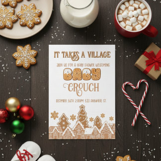 "it takes a village" baby shower invitation  kaart