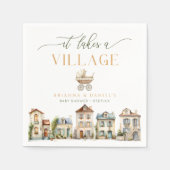 It Takes a Village Baby Shower Napkin Servet (Voorkant)
