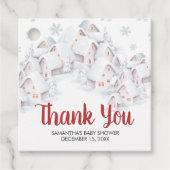 It Takes a Village Baby Shower Square Bedankjes Labels (Voorkant)