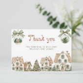 It Takes a Village Baby Shower Thank You Card Kaart (Staand voorkant)
