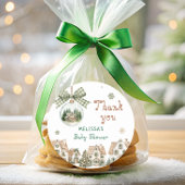 It Takes a Village Baby Shower Thank You Ronde Sticker