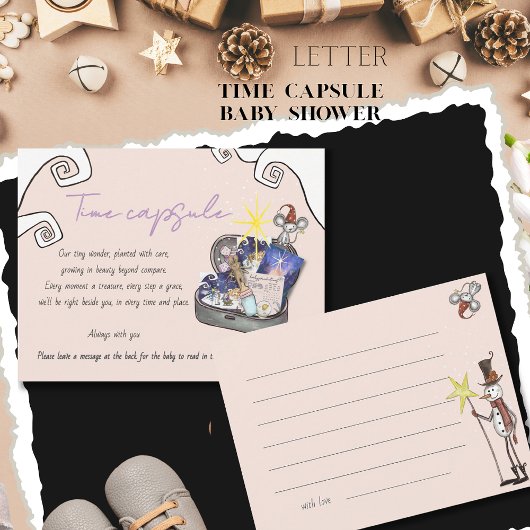 It Takes a Village Baby Shower Time Capsule Card Kaart