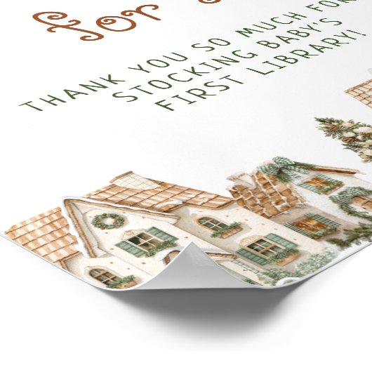 It Takes a Village Christmas Books for Baby Poster (Hoek)