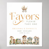 It Takes a Village Favors Please Take One Sign Poster (Voorkant)