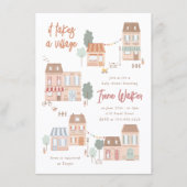 It Takes A Village Gender Neutral Baby Shower Kaart (Voorkant)