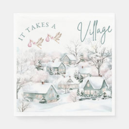 it takes a village napkins servet
