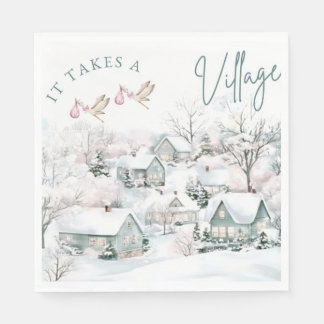 it takes a village napkins servet