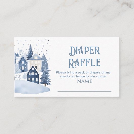 It takes a Village Navy Houses Diaper raffle Informatiekaartje (Voorkant)