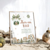 It Takes a Village Neutral Baby Shower Mom-osa Bar Poster