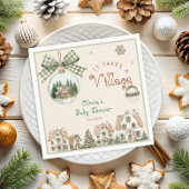 It Takes a Village Neutral Baby Shower Servet
