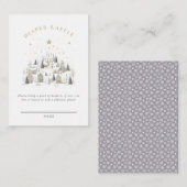 It Takes A Village Snowy Whimsical Baby Shower  Informatiekaartje (Voorkant / Achterkant)