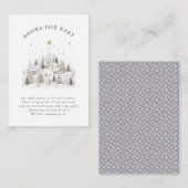 It Takes a Village Snowy Whimsical Baby Shower Informatiekaartje (Voorkant / Achterkant)