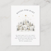 It Takes a Village Snowy Whimsical Baby Shower Informatiekaartje (Voorkant)