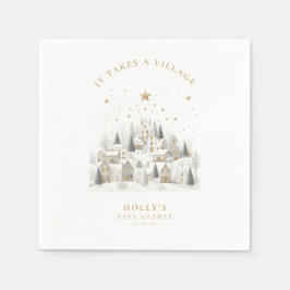 It Takes a Village Snowy Whimsical Baby Shower  Servet