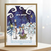 It Takes a Village Universal Sign Blue TEMPLATE Kaart