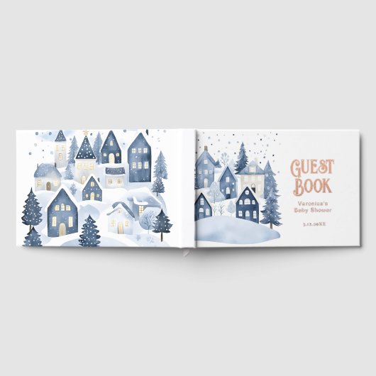 It Takes a Village Winter Baby Boy Shower Gastenboek (Volledig)