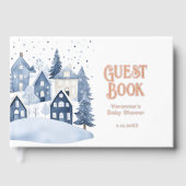 It Takes a Village Winter Baby Boy Shower Gastenboek (Voorkant)