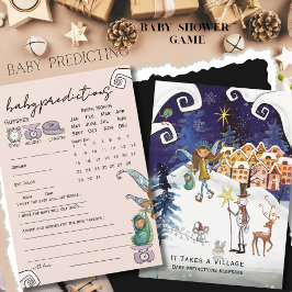 It Takes a Village Winter Baby Predictions Game Kaart