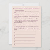 It Takes a Village Winter Baby Shower Time Capsule Kaart (Achterkant)