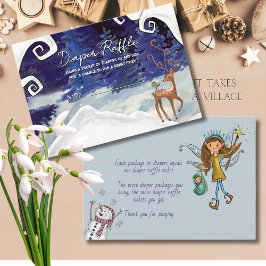 It Takes a Village Winter Fairy Baby Ruffle Card Informatiekaartje