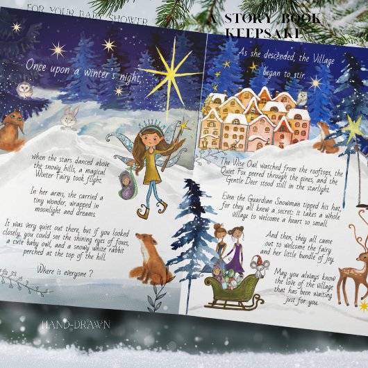 It Takes a Village Winter Fairy Storybook Keepsake Kaart