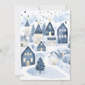 It takes a village Winter Navy Baby Boy Shower Kaart (Achterkant)