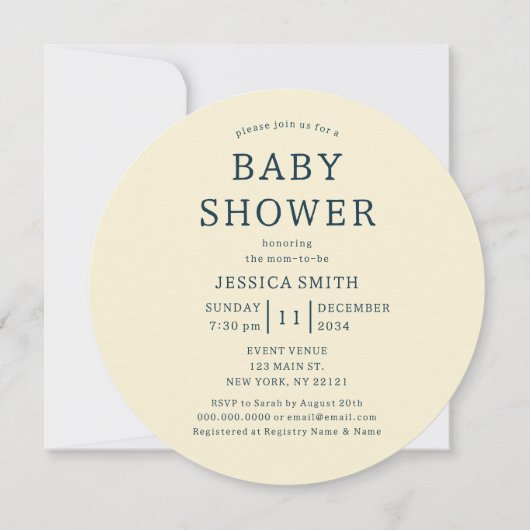 It Takes A Village Winter Neutral Baby Shower Kaart (Achterkant)