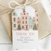 It takes a Village Winter Pink Snow Thank you Cadeaulabel