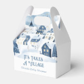 It Takes a Village Winter Snow Baby Shower Bedankdoosjes (Voorkant Zijde)