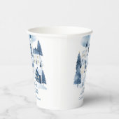 It Takes a Village Winter Snow Baby Shower Papieren Bekers (Rechts)