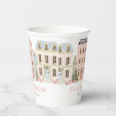 It Takes a Village Winter Snow Baby Shower Papieren Bekers (Rechts)