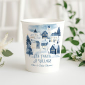 It Takes a Village Winter Snow Baby Shower Papieren Bekers
