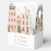 It Takes a Village Winter Snow Girl Baby Shower Bedankdoosjes (Geopend)