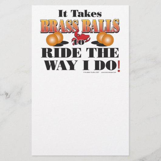 IT-TAKES-BRASS-BALLS BRIEFPAPIER (Voorkant)