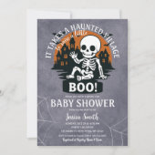 It Takes Haunted Village Boo Halloween Baby Shower Kaart (Voorkant)
