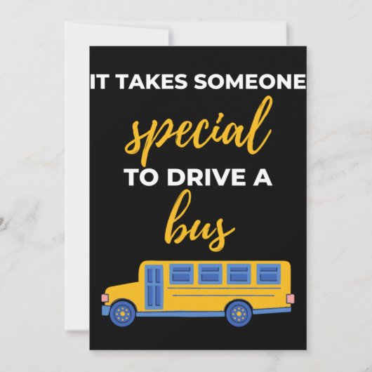 It Takes Someone Special To Drive A Bus Bedankkaart (Voorkant)