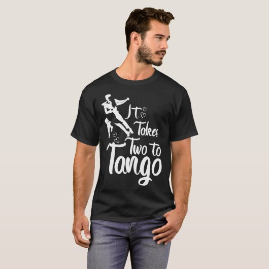 It Takes Two To Tango Artwork Tango Teachers T-shirt (Voorkant volledig)