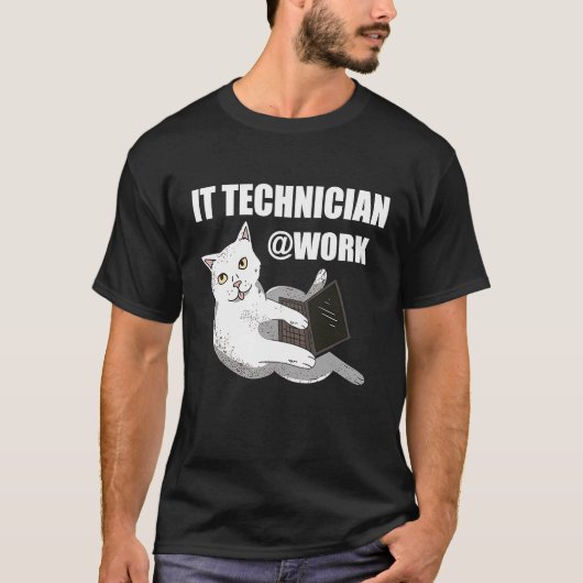 IT technicus Tech Nerd PC Computerfreak IT Guy T-shirt (Voorkant)