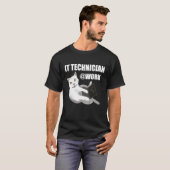 IT technicus Tech Nerd PC Computerfreak IT Guy T-shirt (Voorkant volledig)