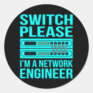 IT-technologie-programmeerprogramma voor netwerkte Ronde Sticker