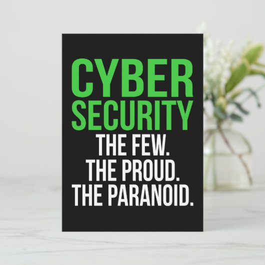 IT-technologiesoftware voor Cyber Security Compute Bedankkaart (Staand voorkant)