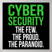 IT-technologiesoftware voor Cyber Security Compute Poster (Voorkant)