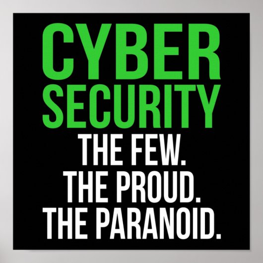 IT-technologiesoftware voor Cyber Security Compute Poster (Voorkant)