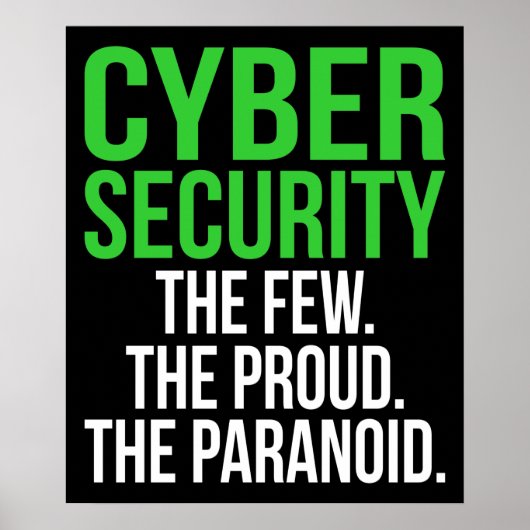 IT-technologiesoftware voor Cyber Security Compute Poster (Voorkant)