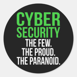 IT-technologiesoftware voor Cyber Security Compute Ronde Sticker