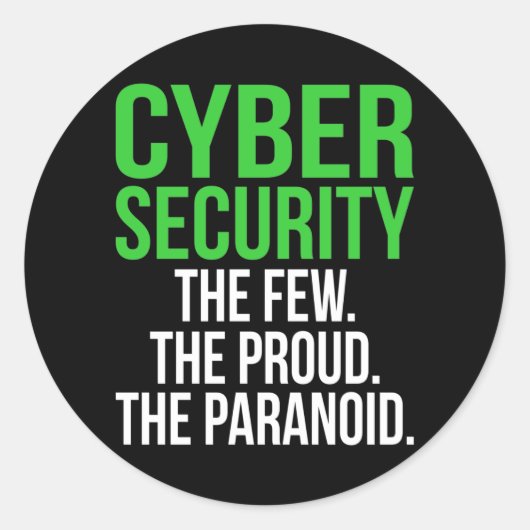 IT-technologiesoftware voor Cyber Security Compute Ronde Sticker (Voorkant)