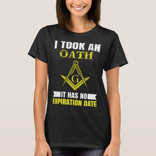 It Took An Oath Masonic Master Square And Compass  T-shirt (Voorkant)