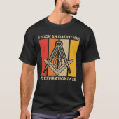 It Took An Oath Masonic Master Square And Compass  T-shirt (Voorkant)