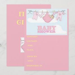 IT van de baby showerkaart is een MEISJE Kaart